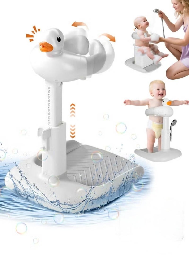 قائمة المنتجات ذات الصلة Baby Shower Stand , مع حمام الوقوف , قابل للتعديل Baby Shower Stand , الدعم المستقيم وغير الانزلاق , مكافحة التخلص , سهلة التنظيف , هدية مثالية للأطفال الذين تتراوح أعمارهم بين 6-36 شهرا - Image 1